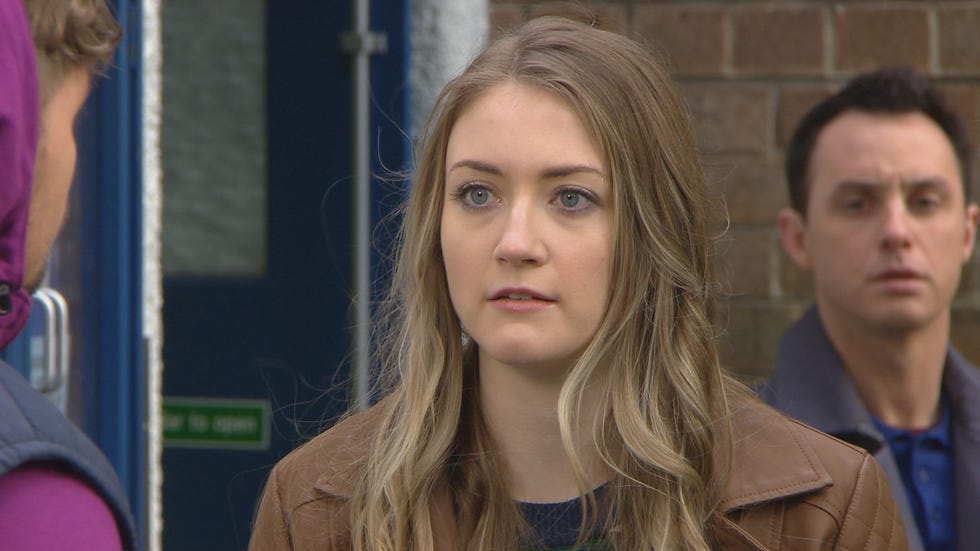 Amy Barnes turns up to see Ste Hay