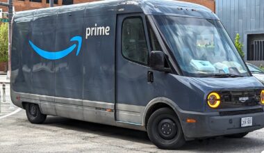 An Amazon delivery truck