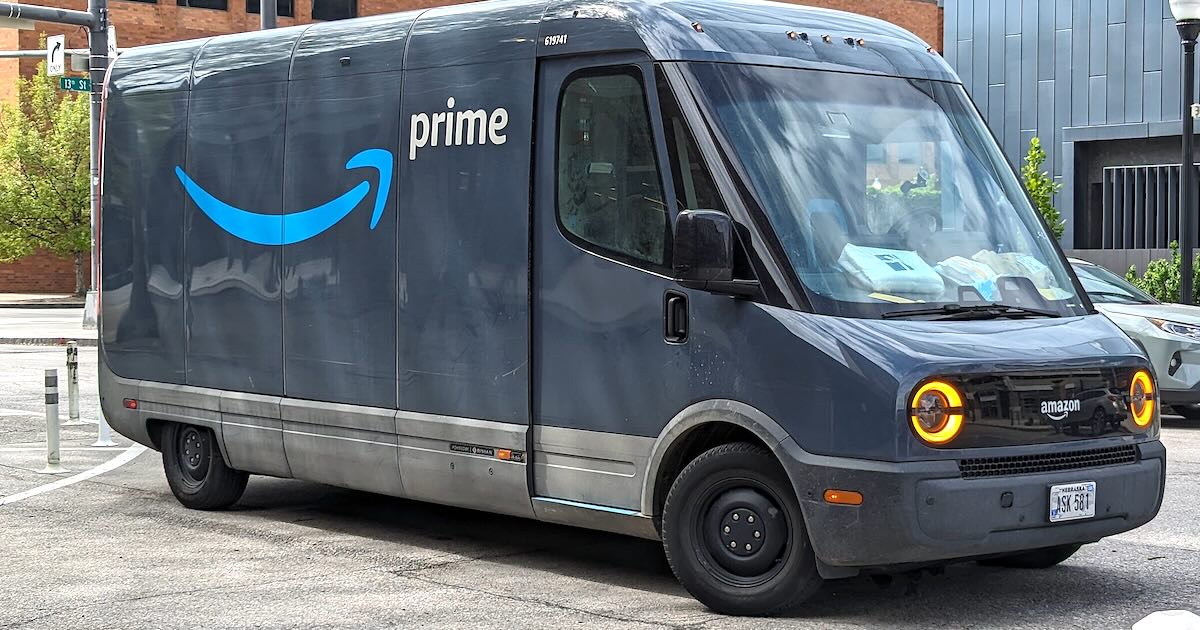 An Amazon delivery truck