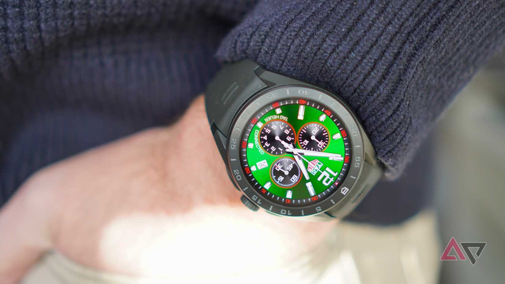 A person wearing the Tag Heuer Connected Calibre E5