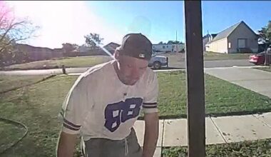 Porch pirate wearing No. 88 jersey steals package in Fort Worth