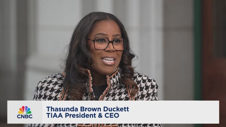 Watch CNBC's exclusive interview with TIAA CEO on AI & retirement investments