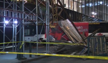 Bus crashed into scaffolding in NYC, FDNY reports