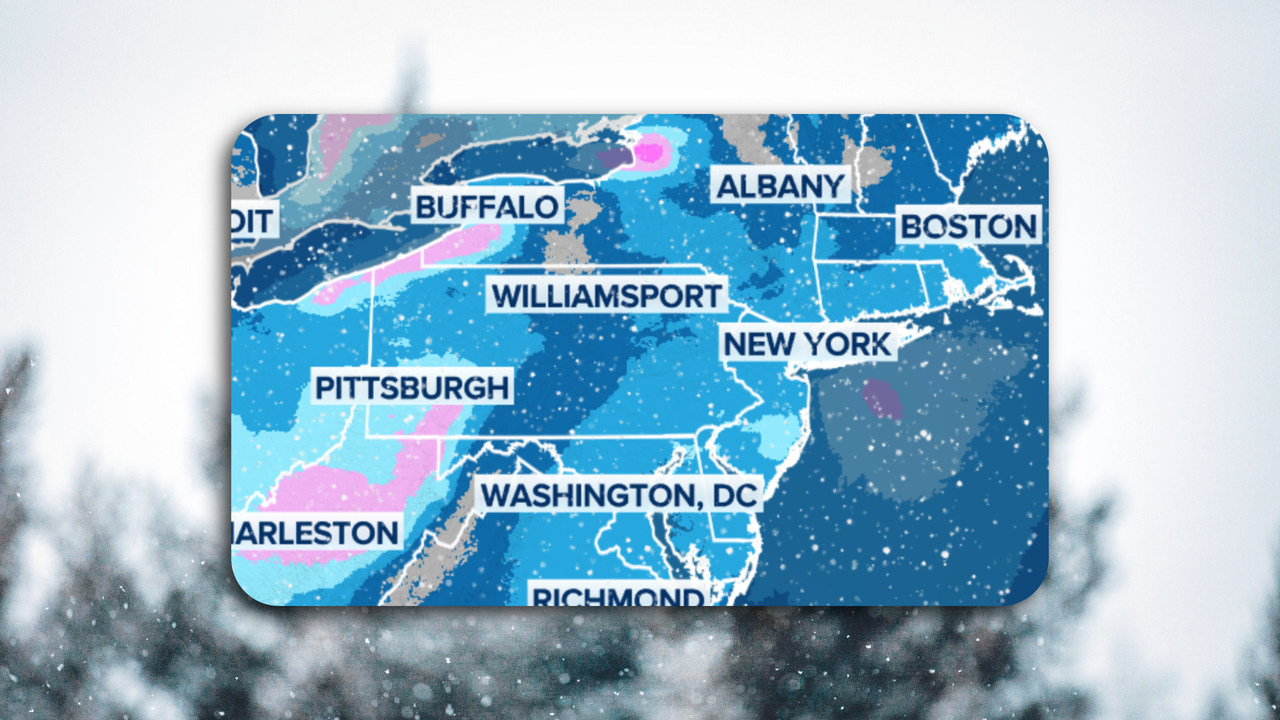 When is it going to snow in Philadelphia, NJ, DE tonight?