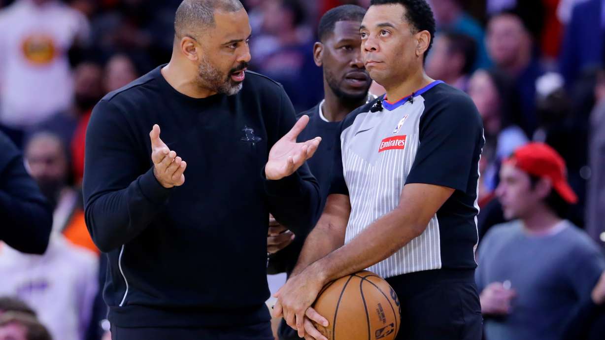 Rockets coach Ime Udoka fined for slamming refs after overtime loss to Denver