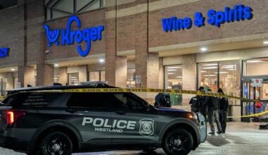Police search for suspect involved in shooting outside Kroger in Westland