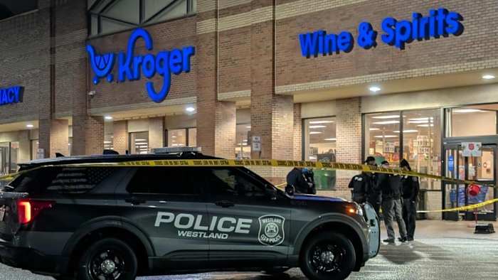 Police search for suspect involved in shooting outside Kroger in Westland