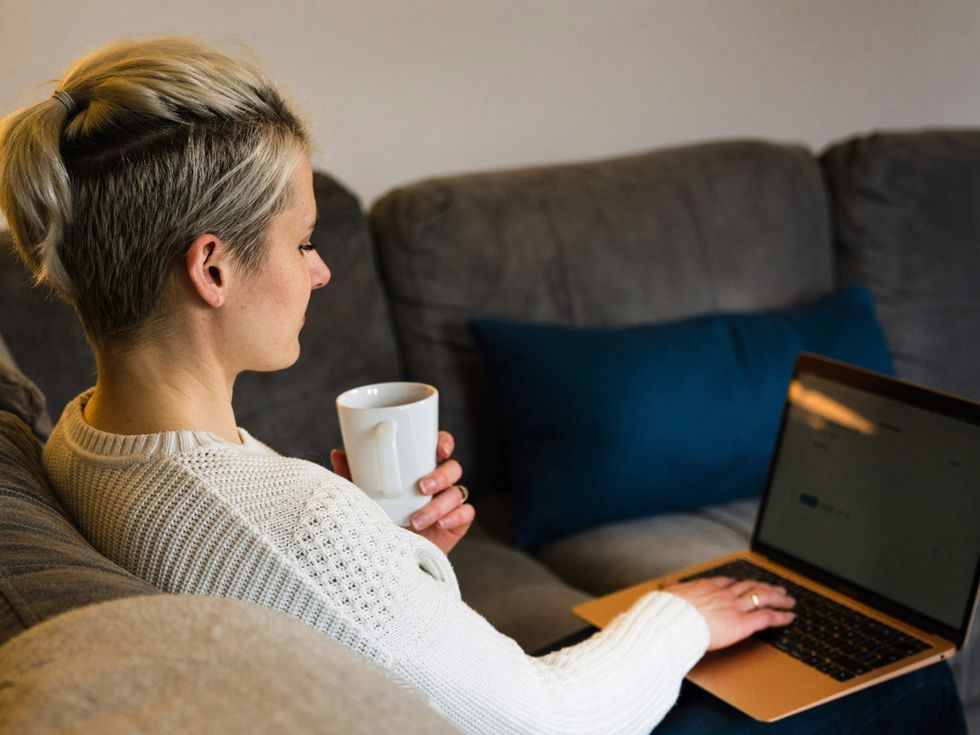 Person working from home