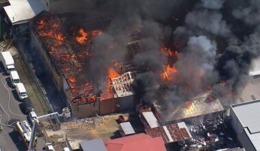 Firefighters battle massive blaze in Sydney’s west