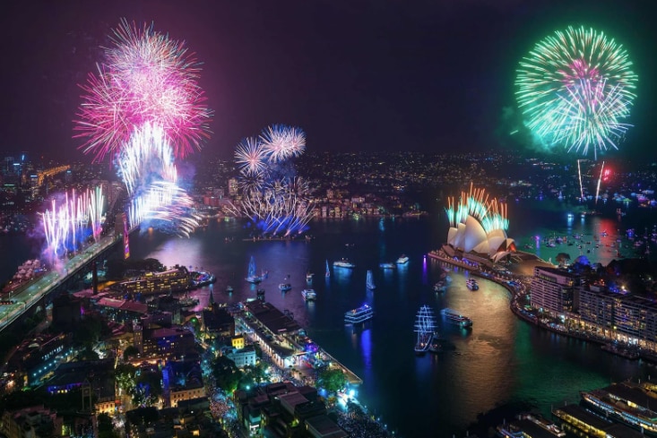New Year's Even fireworks over sydney harbour