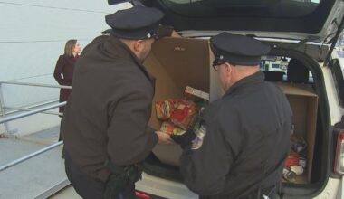 As food banks struggle, Philadelphia Police Department donates to Philabundance before Giving Tuesday