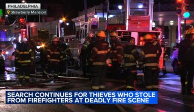 Philadelphia police investigating after thieves stole personal items from firefighters at deadly fire scene in Strawberry Mansion