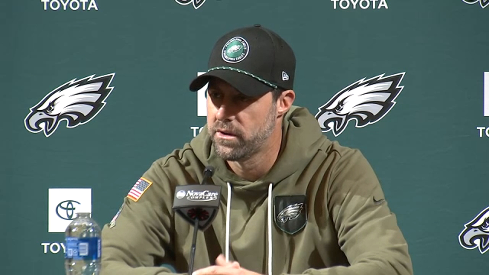 Philadelphia Eagles offensive coordinator Kevin Patullo speaks out after home vandalized