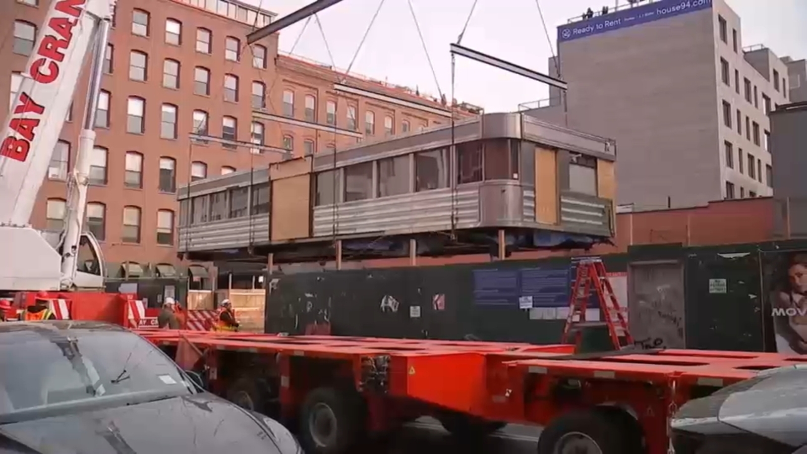Brooklyn diner being physically moved to new location at film and TV studio
