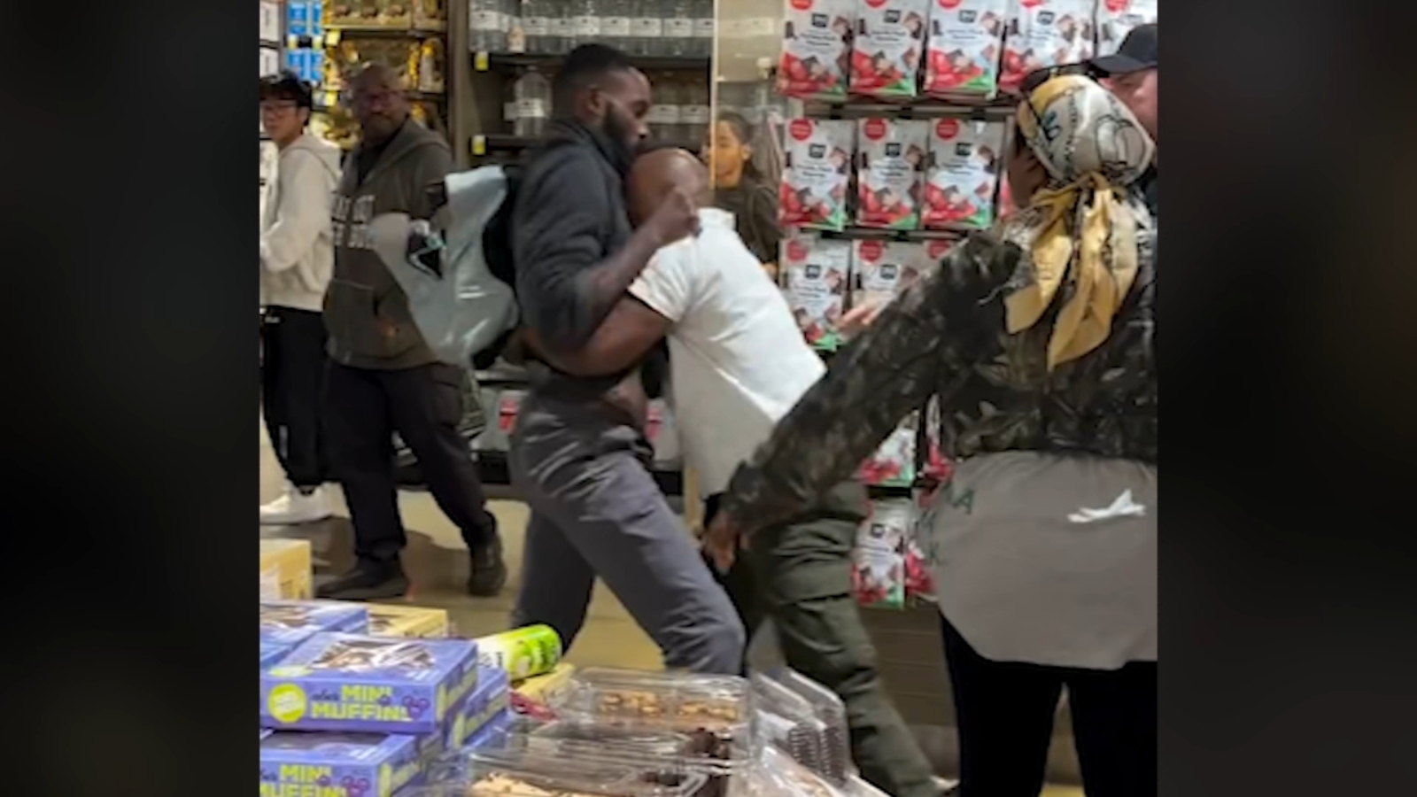 Brawl inside downtown Los Angeles Whole Foods caught on video