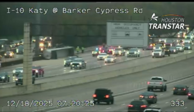I-10 traffic: Crews working to clean up trailer's lost load on Katy Freeway eastbound before Barker Cypress Road