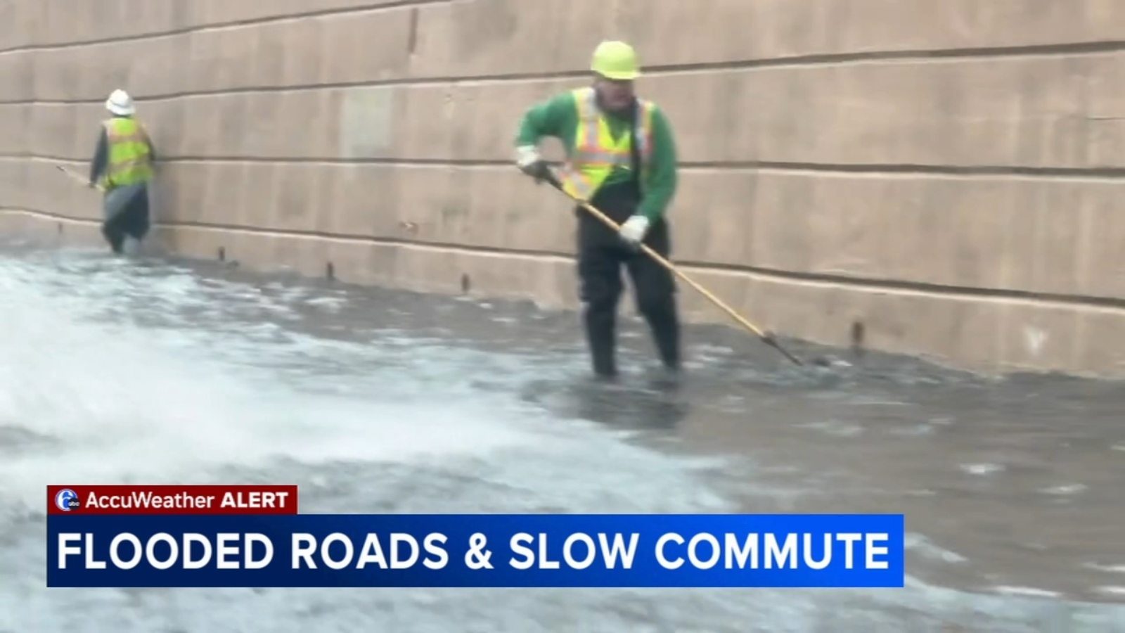 Heavy rain causes flooding and traffic troubles across the Philadelphia area