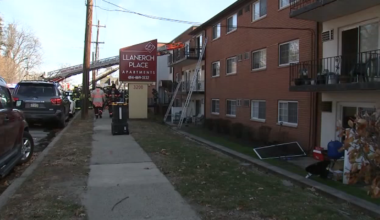 A firefighter and 5 others hospitalized after apartment fire in Drexel Hill