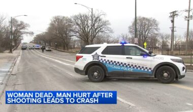 Chicago shooting today: Woman dead, man injured after shots fired, car crash in 2000-block of East 103rd Street, CPD says