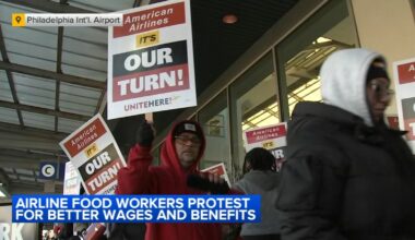 LSG Sky airline food employees hit the picket line amid holiday travel rush