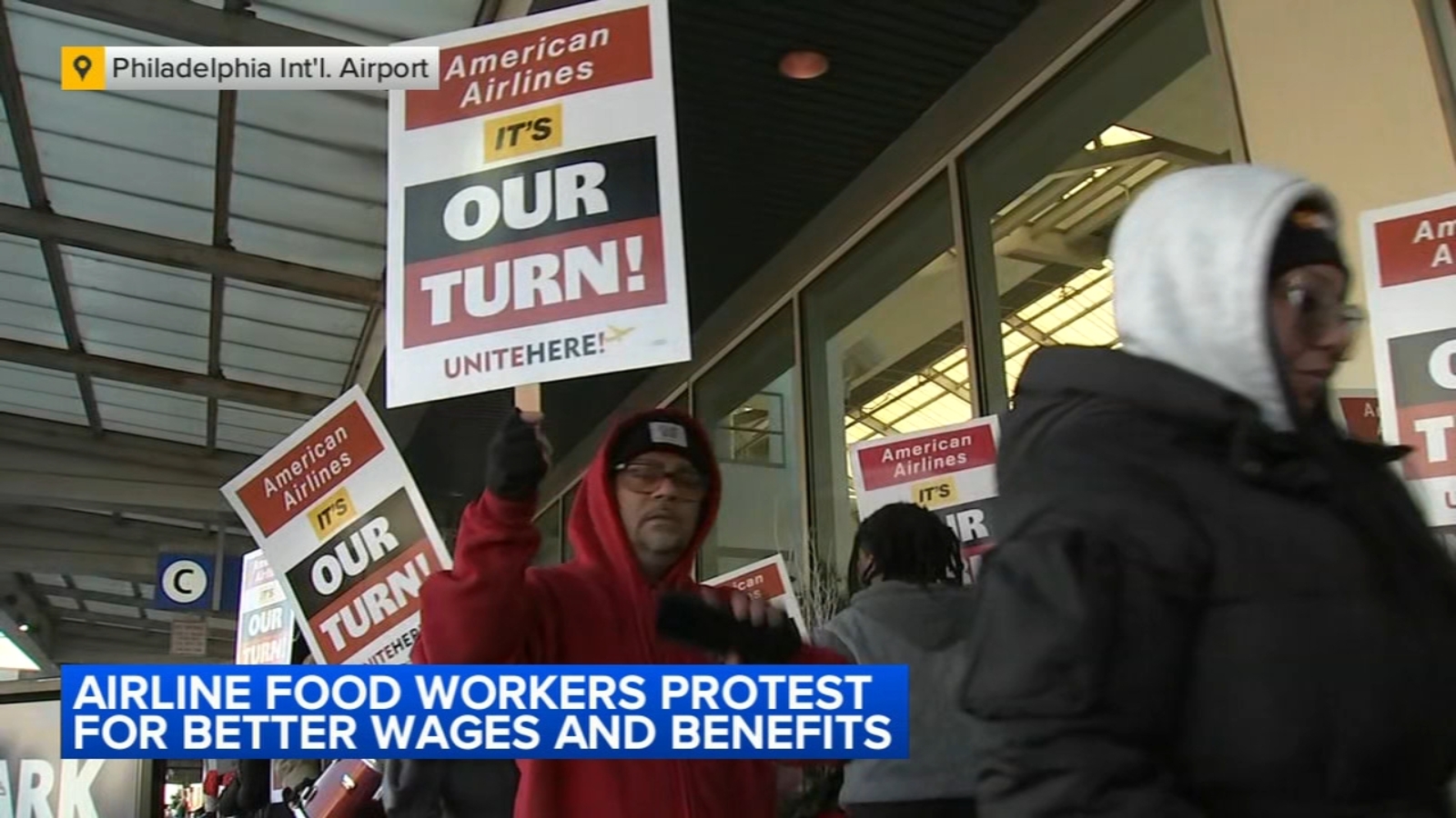 LSG Sky airline food employees hit the picket line amid holiday travel rush