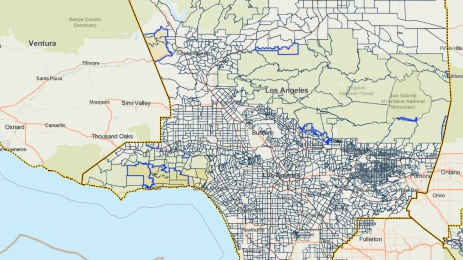 Map shows evacuation warnings, orders for Los Angeles County
