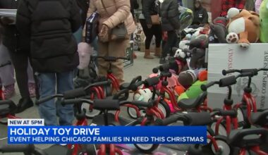 7-year-old boy volunteers at Englewood, Chicago toy drive in honor of mom Romeca Meeks Blackmon, killed in South Loop shooting