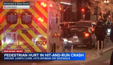 Stolen car crash: Hit-and-run driver hits car, woman walking near Randolph and State in the Loop, Chicago police say