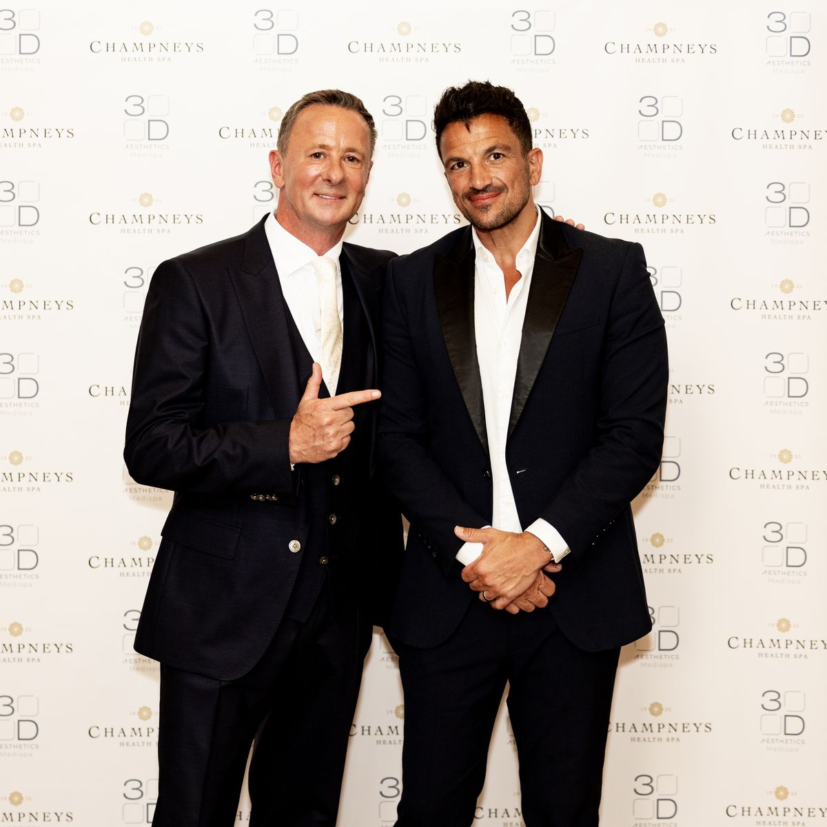 Peter Andre with the Founder of 3D Aesthetics, and expert Roy Cowley