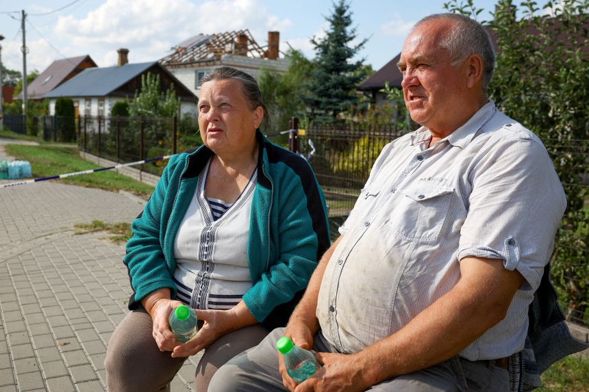 The house of Alicja and Tomasz Wesolowski in Poland's Wyryki-Wola was destroyed after Russian drones violated Polish airspace during an attack on Ukraine.