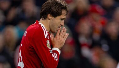 LIVERPOOL, ENGLAND - Sunday, October 19, 2025: Liverpool's Federico Chiesa during the FA Premier League match between Liverpool FC and Manchester United FC at Anfield. Man Utd won 2-1. (Photo by David Rawcliffe/Propaganda)