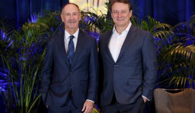 Dr. R. Lawrence Moss, left, and Aubrey Edge of Daily’s