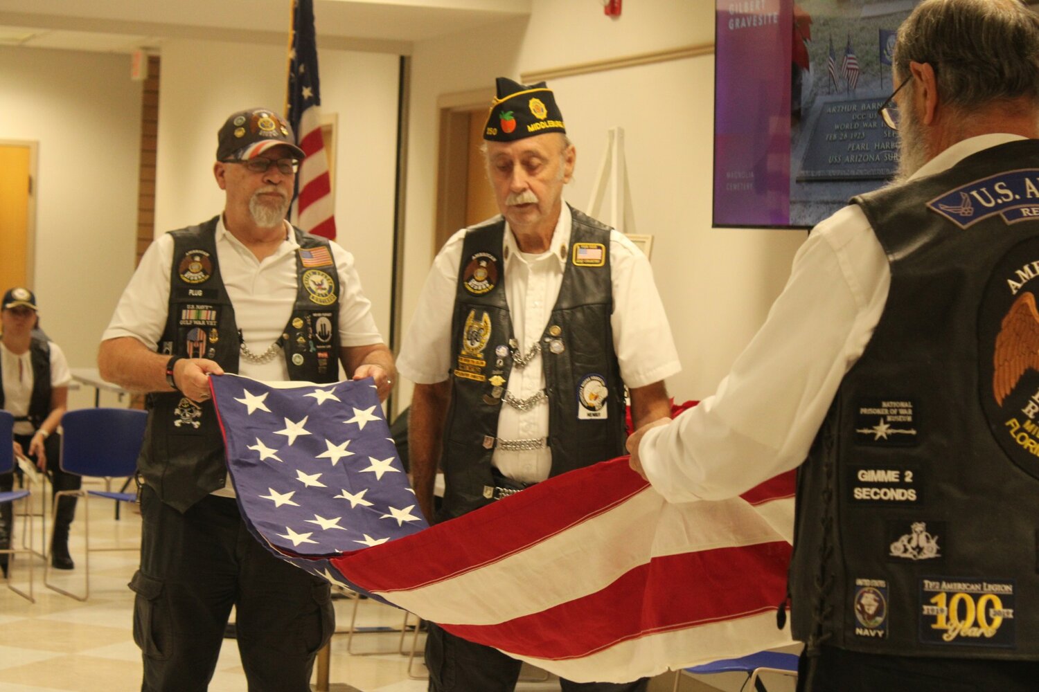 The Dec. 7 ceremony at the Orange Park Library featured representatives from the American Legion.