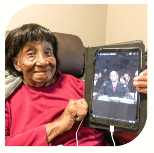 Irene, 96, told Phoenix Housing Department staff one thing she wanted to use her new LG tablet for was to watch her favorite pastor’s sermons.