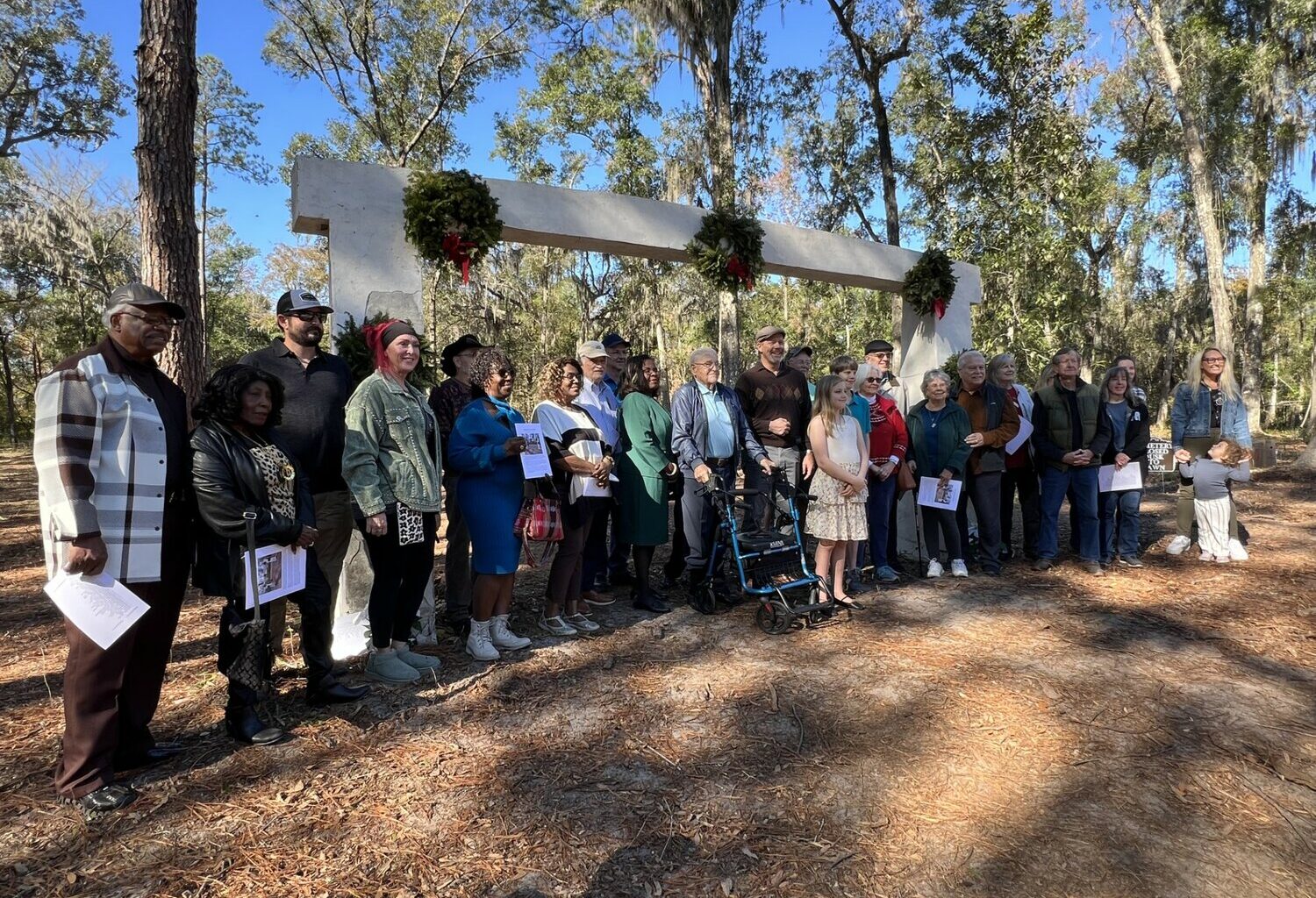 Community members gathered on Saturday, Dec. 20, to honor those buried at Pleasant Point Cemetery.