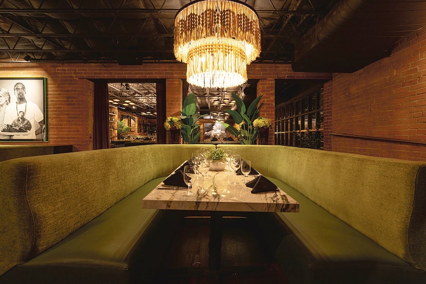 Winsome Prime in Trinity Groves has plush seating for a cozy holiday with family and friends.