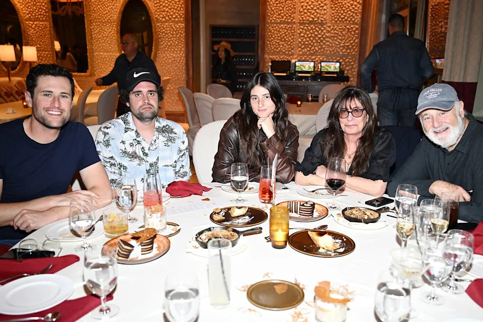 Denise Truscello/Getty (Left-right:) Jake Reiner, Nick Reiner, Romy Reiner, Michele Reiner and Rob Reiner in 2024