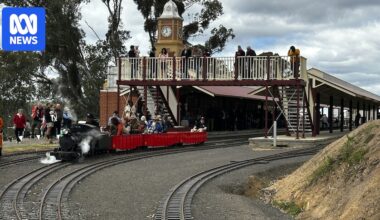 'Australia's biggest' miniature railway opens to the public in the central Victorian town of Harcourt