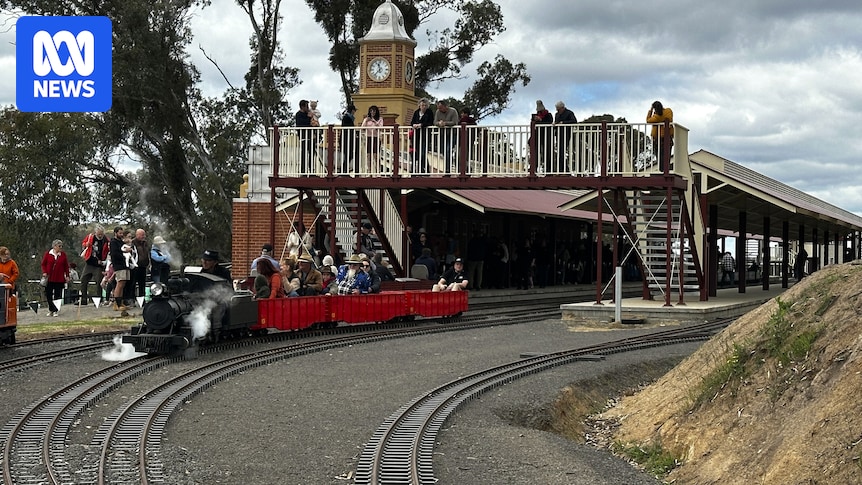 'Australia's biggest' miniature railway opens to the public in the central Victorian town of Harcourt