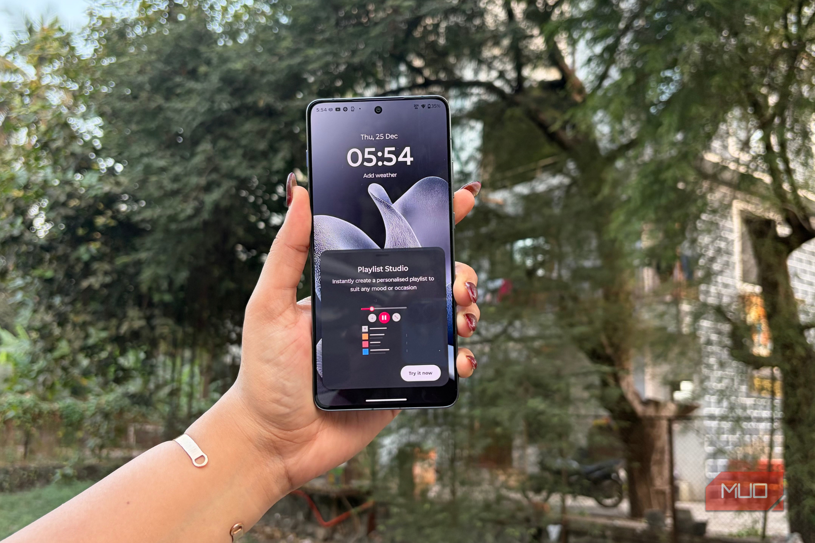 Playlist studio feature on the Motorola Edge 70