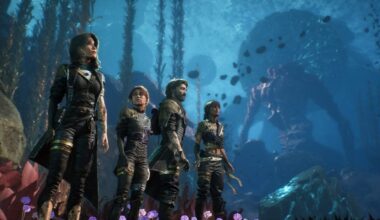 Wanderers look out at strange anomalies.