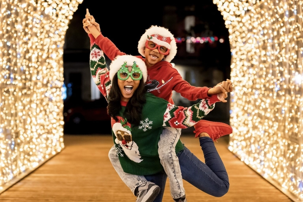 M-K-T's light tunnels are a popular spot for family photos. (Courtesy M-K-T)