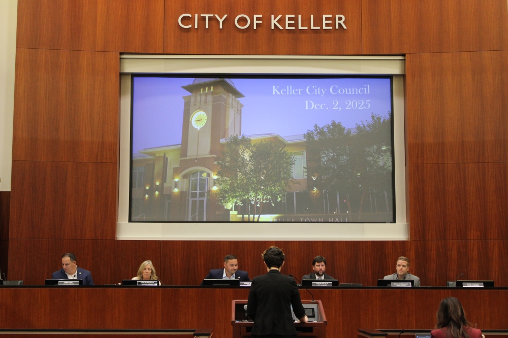 dais at Keller City Council