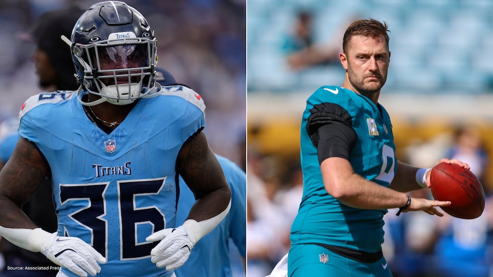 Tennessee Titans running back Julius Chestnut says Jacksonville Jaguars punter Logan Cooke...