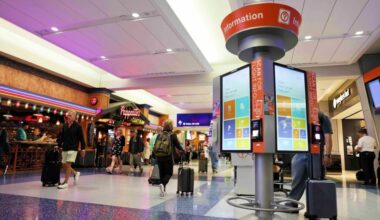 People walking at DFW Airport