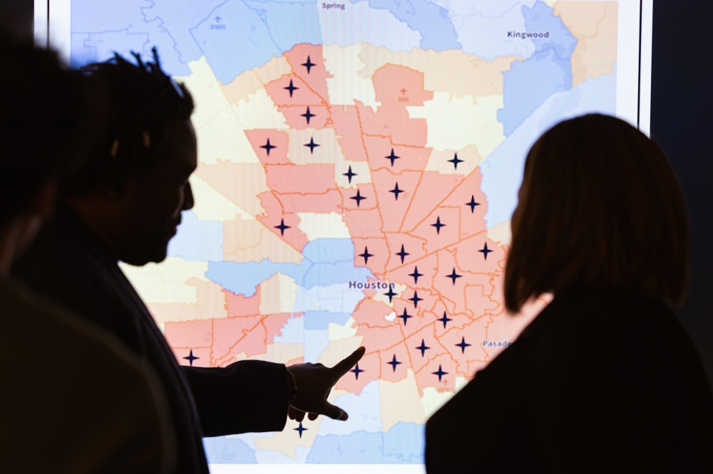 University of Houston researchers created the first map of "mental health deserts" in the Greater Houston area, per a Nov. 19 news release. (Courtesy University of Houston)