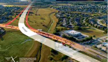 aerial view of a highway