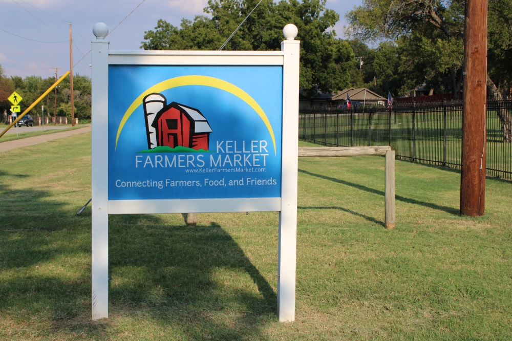 Signage of the Keller Farmers Market