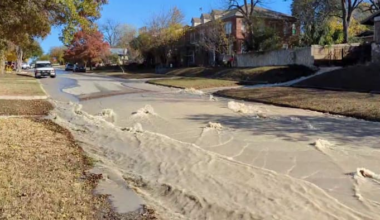 Water main break floods North Side residential street, SAWS on scene