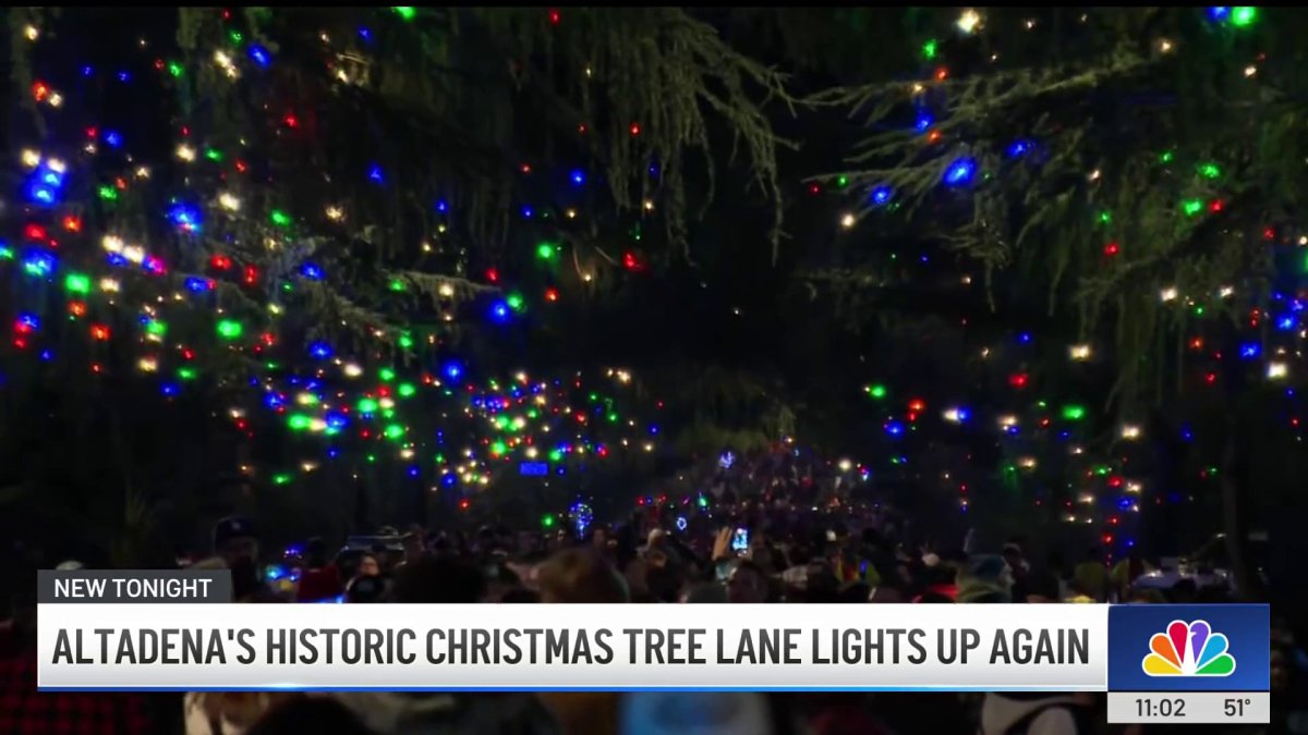 Altadena’s historic Christmas Tree Lane lights up once again – NBC Los Angeles